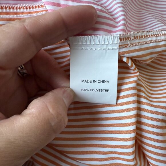 SimpleePlus Multicolor Striped Colorblock 1/2 Sleeve Button Down Shirt Dress 4XL - Picture 7 of 7